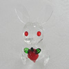 Glass Decorations, Rabbit 59x33mm, Sold by PC