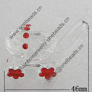 Glass Decorations, 46x28mm, Sold by PC