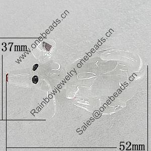 Glass Decorations, Mouse 52x37mm, Sold by PC