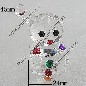 Glass Decorations, 45x24mm, Sold by PC