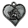 Pendant Zinc Alloy Jewelry Findings Lead-free, Heart 18x20mm Hole:2mm, Sold by Bag