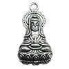 Pendant Zinc Alloy Jewelry Findings Lead-free, 34x18mm Hole:3mm, Sold by Bag