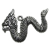 Pendant Zinc Alloy Jewelry Findings Lead-free, Dragon 44x33mm Hole:3mm, Sold by Bag