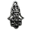 Pendant Zinc Alloy Jewelry Findings Lead-free, Hand 23x14mm Hole:1.5mm, Sold by Bag