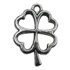 Pendant Zinc Alloy Jewelry Findings Lead-free, Flower 25x17mm Hole:2mm, Sold by Bag