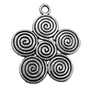 Pendant Zinc Alloy Jewelry Findings Lead-free, Flower 37x30mm Hole:3mm, Sold by Bag
