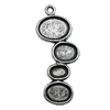 Pendant Zinc Alloy Jewelry Findings Lead-free, 33x15mm Hole:2mm, Sold by Bag