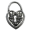 Pendant Zinc Alloy Jewelry Findings Lead-free, Lock 34x23mm, Sold by Bag