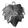 Pendant Zinc Alloy Jewelry Findings Lead-free, Leaf 33x30mm Hole:3mm, Sold by Bag