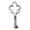 Pendant Zinc Alloy Jewelry Findings Lead-free, Key 23x11mm, Sold by Bag