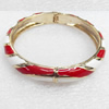 Cloisonne Bracelet, width:10mm, Inner diameter:60mm, Outer diameter:70mm, Sold by PC