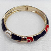 Cloisonne Bracelet, width:10mm, Inner diameter:60mm, Outer diameter:70mm, Sold by PC