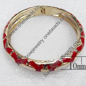 Cloisonne Bracelet, width:10mm, Inner diameter:60mm, Outer diameter:70mm, Sold by PC