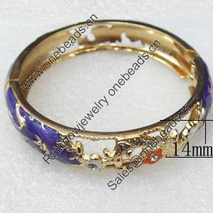 Cloisonne Bracelet, width:14mm, Inner diameter:62mm, Outer diameter:72mm, Sold by PC