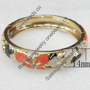 Cloisonne Bracelet, width:14mm, Inner diameter:62mm, Outer diameter:72mm, Sold by PC