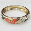 Cloisonne Bracelet, width:14mm, Inner diameter:62mm, Outer diameter:72mm, Sold by PC