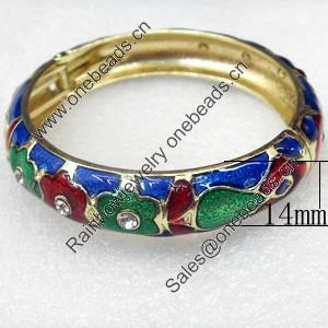 Cloisonne Bracelet, width:14mm, Inner diameter:62mm, Outer diameter:72mm, Sold by PC