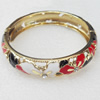 Cloisonne Bracelet, width:14mm, Inner diameter:62mm, Outer diameter:72mm, Sold by PC