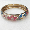 Cloisonne Bracelet, width:14mm, Inner diameter:62mm, Outer diameter:72mm, Sold by PC