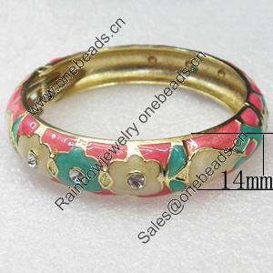 Cloisonne Bracelet, width:14mm, Inner diameter:62mm, Outer diameter:72mm, Sold by PC