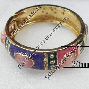 Cloisonne Bracelet, width:20mm, Inner diameter:57mm, Outer diameter:73mm, Sold by PC