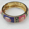 Cloisonne Bracelet, width:20mm, Inner diameter:57mm, Outer diameter:73mm, Sold by PC