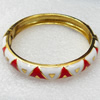 Cloisonne Bracelet, width:10mm, Inner diameter:57mm, Outer diameter:70mm, Sold by PC