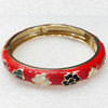 Cloisonne Bracelet, width:10mm, Inner diameter:57mm, Outer diameter:70mm, Sold by PC