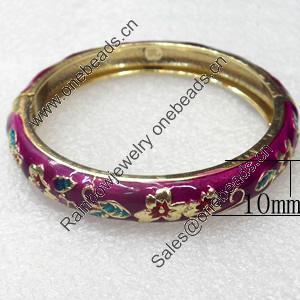 Cloisonne Bracelet, width:10mm, Inner diameter:57mm, Outer diameter:70mm, Sold by PC