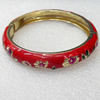 Cloisonne Bracelet, width:10mm, Inner diameter:57mm, Outer diameter:70mm, Sold by PC