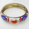 Cloisonne Bracelet, width:15mm, Inner diameter:57mm, Outer diameter:72mm, Sold by PC