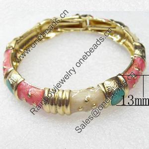 Cloisonne Bracelet, width:13mm, Inner diameter:70mm, Outer diameter:55mm, Sold by PC