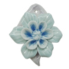 Porcelain Pendants, Leaf Size:about 51x42mm Hole:3mm, Sold by PC