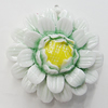 Porcelain Pendants, Flower Size:about 44mm Hole:3mm, Sold by PC