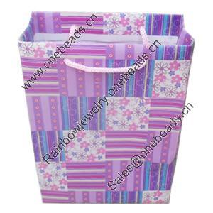 Gift Shopping Bag, Matte PPC, Size: about 31cm wide, 39cm high, 9cm bottom wide, Sold by Box