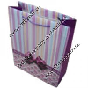 Gift Shopping Bag, Matte PPC, Size: about 31cm wide, 39cm high, 9cm bottom wide, Sold by Box