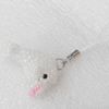 Mobile Decoration, Glass beads, Dolphin, Chain: about 6cm long, Pendant about:18x20mm, Sold by PC