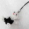 Mobile Decoration, Glass beads, Chain: about 6cm long, Pendant about:25x30mm, Sold by PC