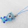 Mobile Decoration, Glass beads, Chain: about 6cm long, Pendant about:15x25mm, Sold by PC