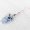 Mobile Decoration, Glass beads, Chain: about 6cm long, Pendant about:20x30mm, Sold by PC