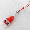 Mobile Decoration, Glass beads, Chain: about 6cm long, Pendant about:15x30mm, Sold by PC