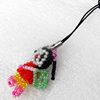 Mobile Decoration, Glass beads, Chain: about 6cm long, Pendant about:25x35mm, Sold by PC