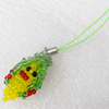 Mobile Decoration, Glass beads, Chain: about 6cm long, Pendant about:15x28mm, Sold by PC