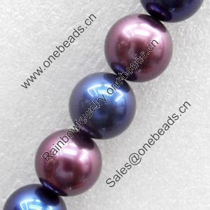 South Sea Shell Beads, Round, 6mm, Hole:Approx 1mm, Sold per 16-inch Strand