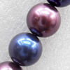 South Sea Shell Beads, Round, 6mm, Hole:Approx 1mm, Sold per 16-inch Strand