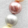 South Sea Shell Beads, Round, 6mm, Hole:Approx 1mm, Sold per 16-inch Strand