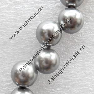 South Sea Shell Beads, Round, 12mm, Hole:Approx 1mm, Sold per 16-inch Strand