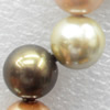 South Sea Shell Beads, Round, 10mm, Hole:Approx 1mm, Sold per 16-inch Strand