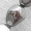 South Sea Shell Beads, Faceted Nugget, 10x12mm, Hole:Approx 1mm, Sold per 16-inch Strand