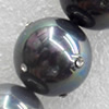Plated AB South Sea Shell Beads, Round, 12mm, Hole:Approx 1mm, Sold per 16-inch Strand